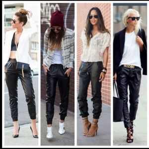 Topshop 100% Real Leather Jogger